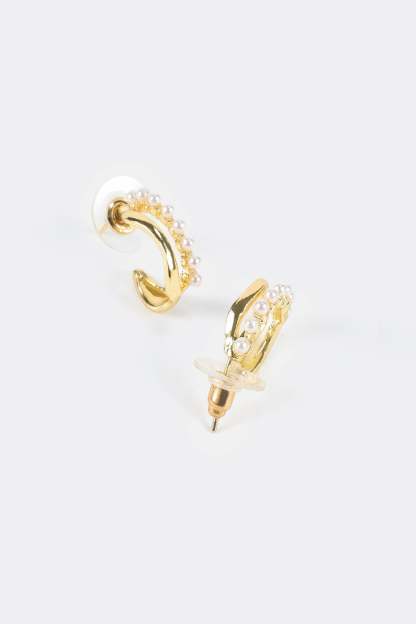 Faux Pearl Stud Earrings