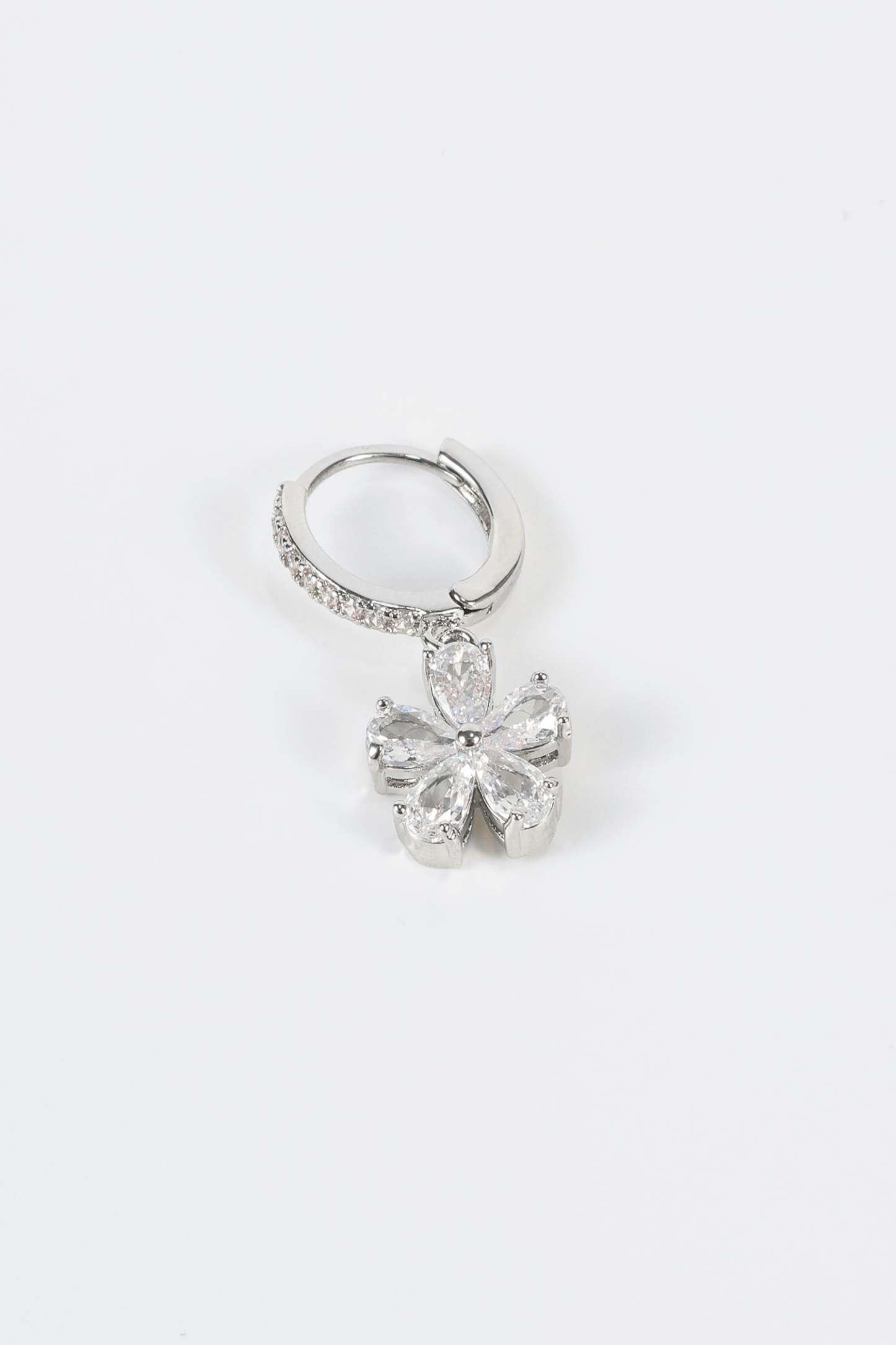 Faux Diamond Floral Earrings