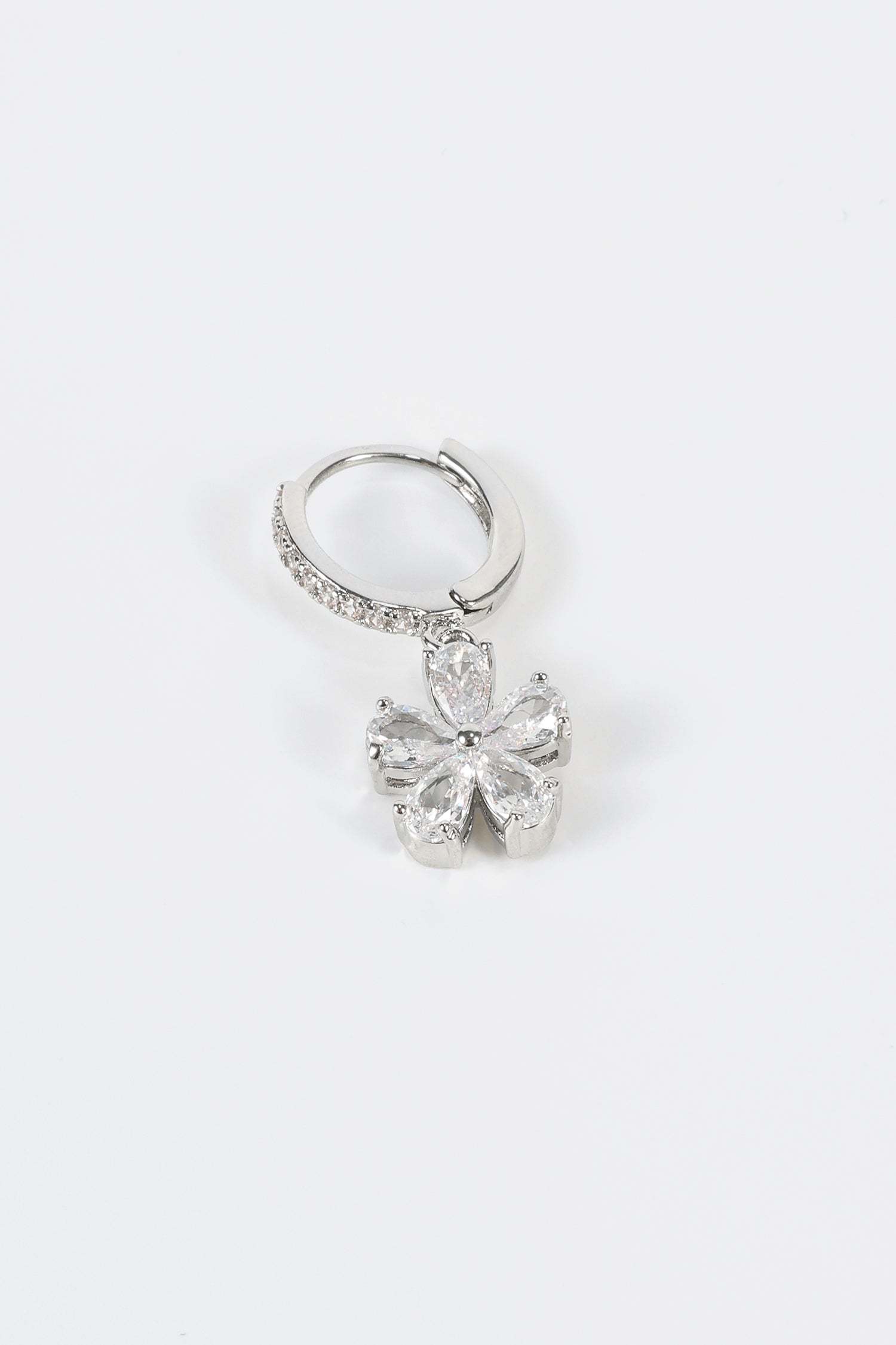 Faux Diamond Floral Earrings