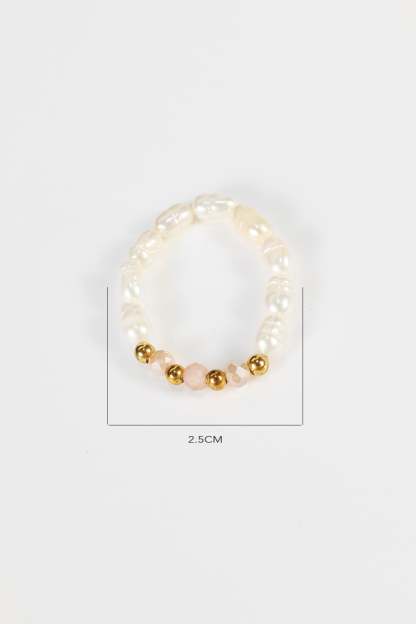 Faux Pearl Beaded Rings