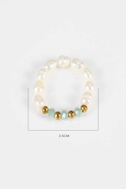 Faux Pearl Beaded Rings