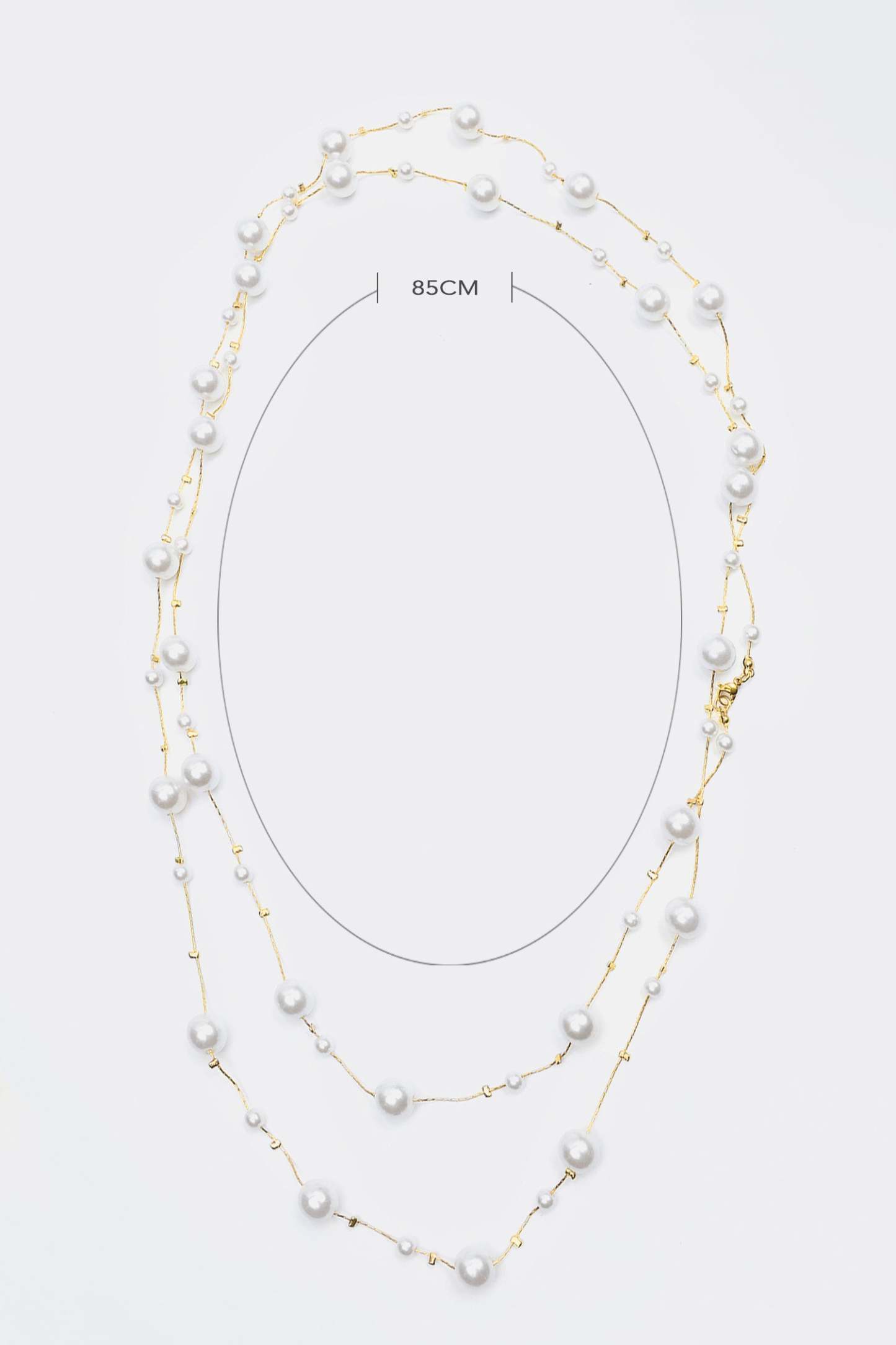 Faux Pearl Long Necklace