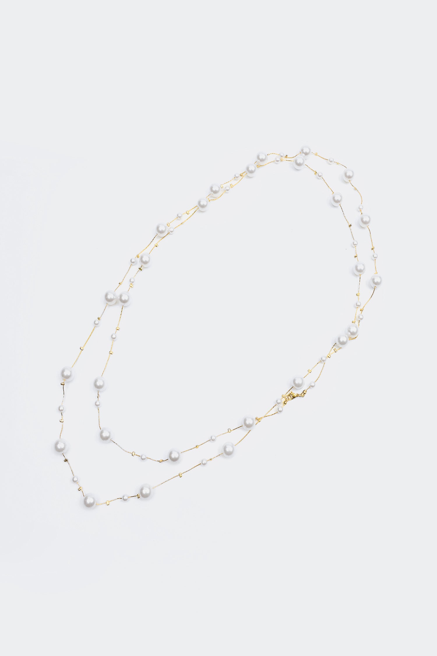 Faux Pearl Long Necklace