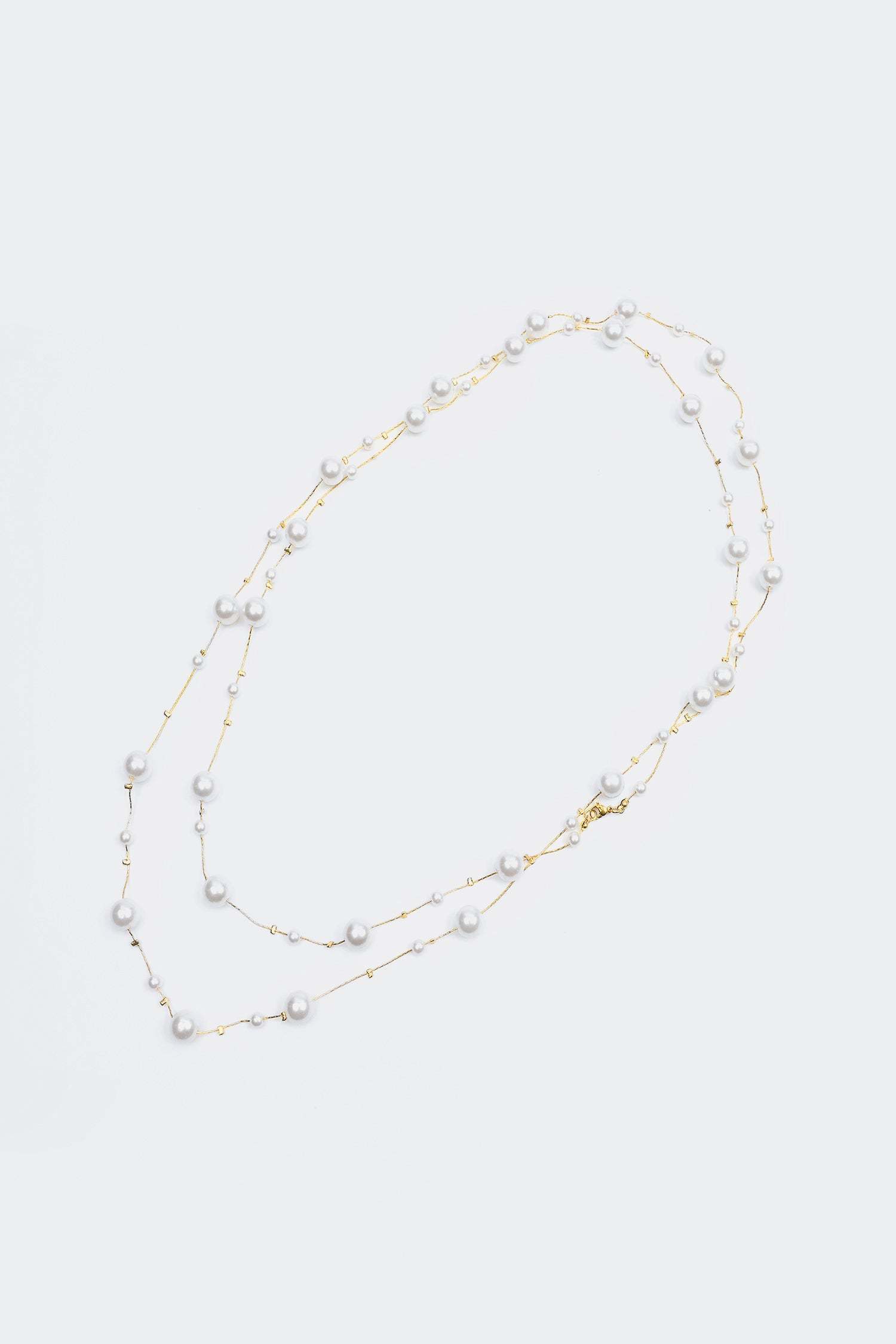 Faux Pearl Long Necklace