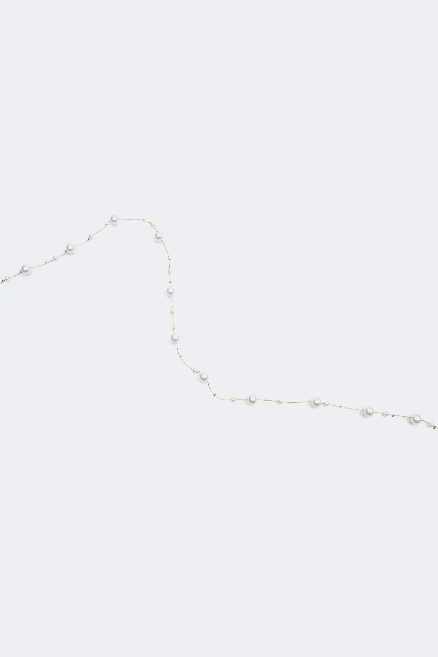 Faux Pearl Long Necklace