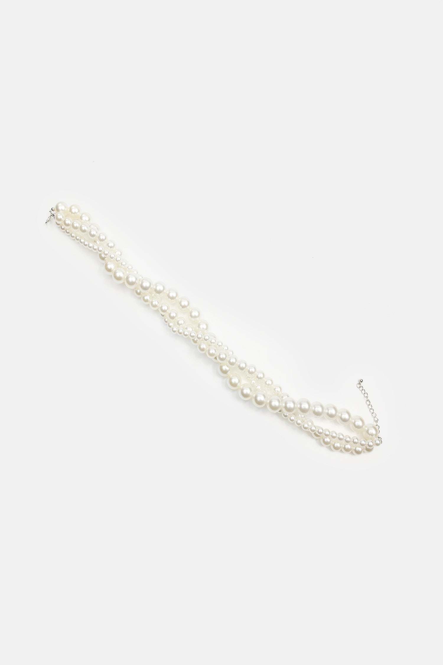 Faux Pearl Wrap Choker