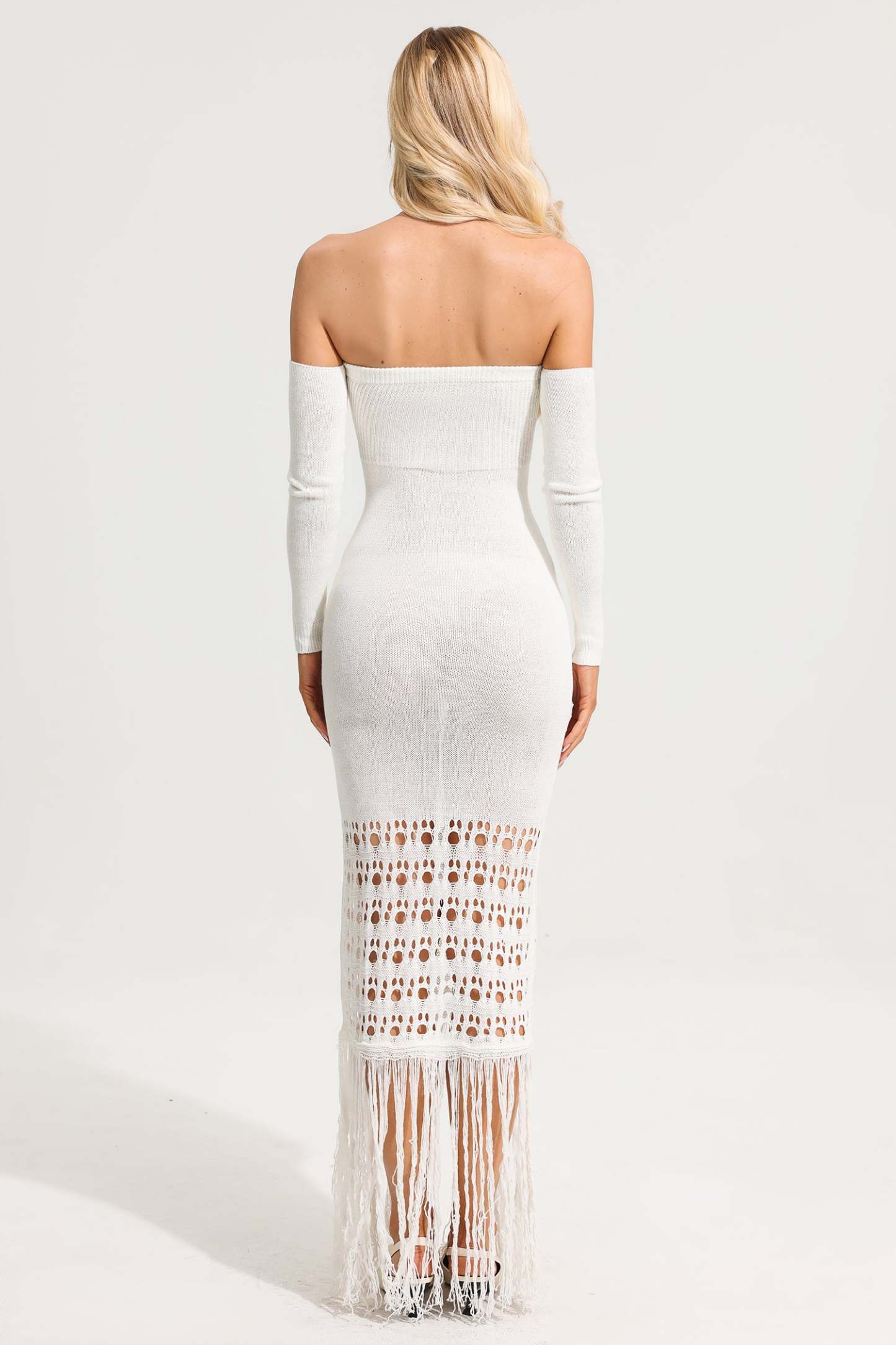 Knit Cut-Out Strapless Maxi Dress