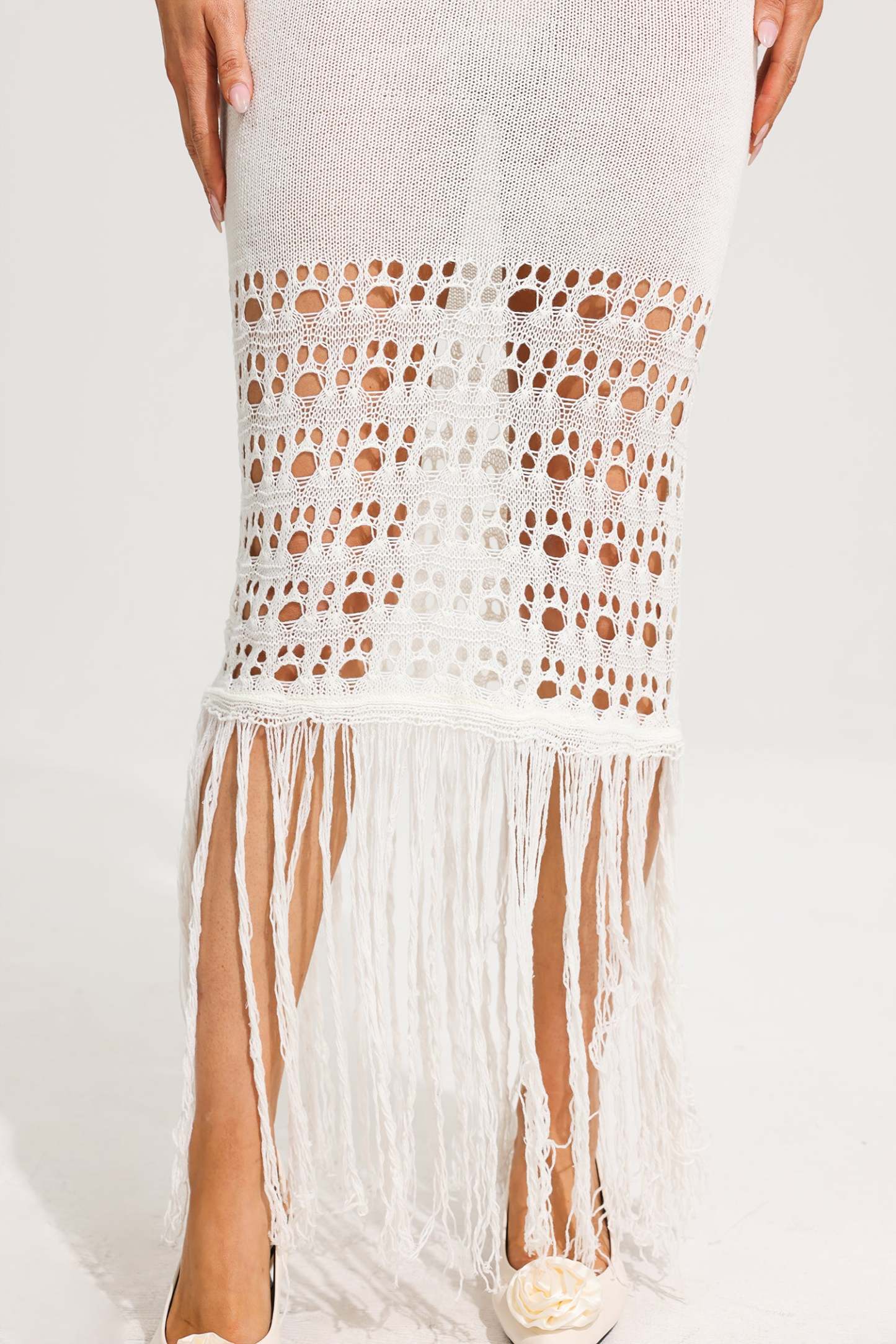 Knit Cut-Out Strapless Maxi Dress