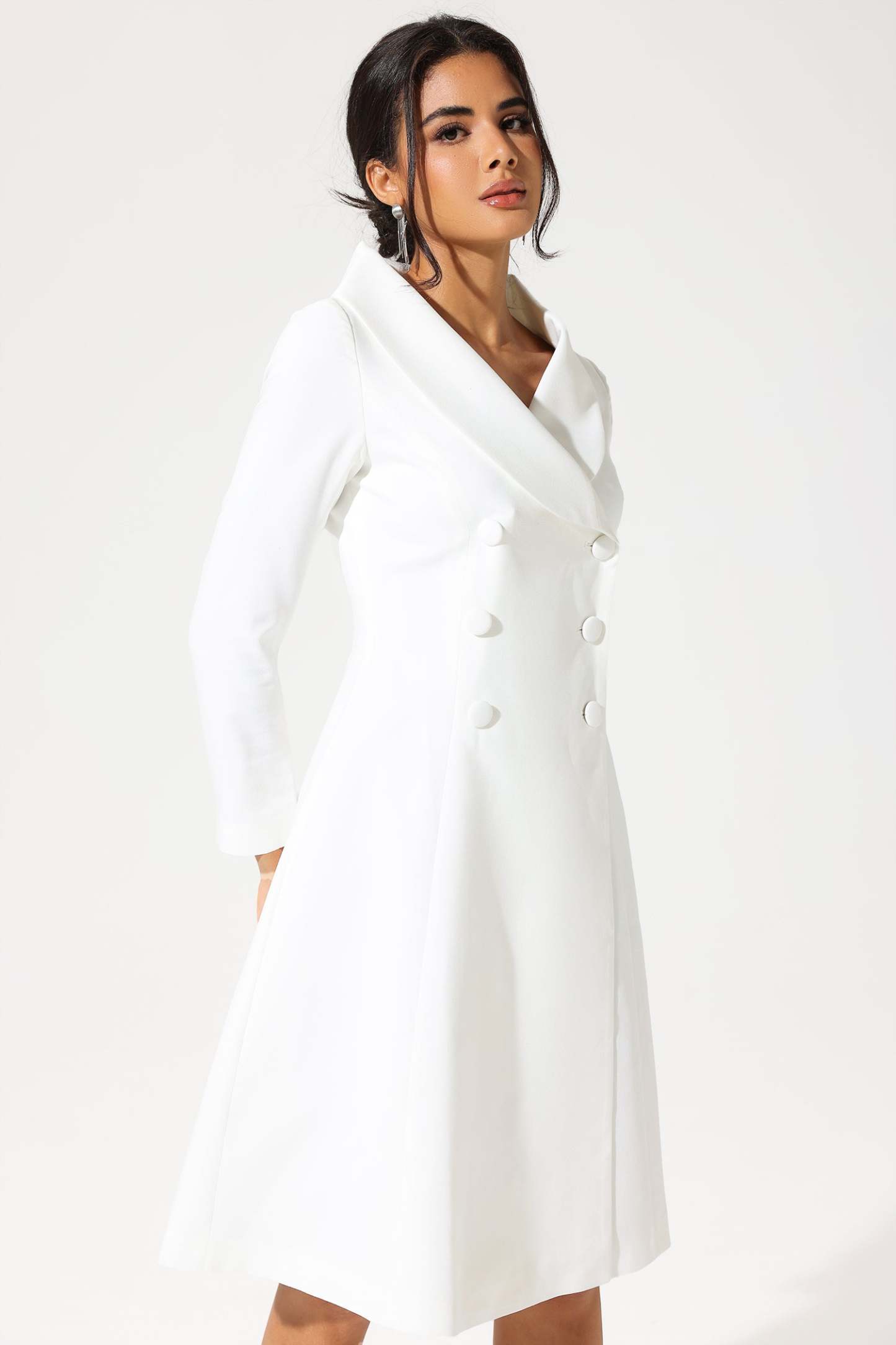 Long Sleeve Off-Shoulder Midi Dress