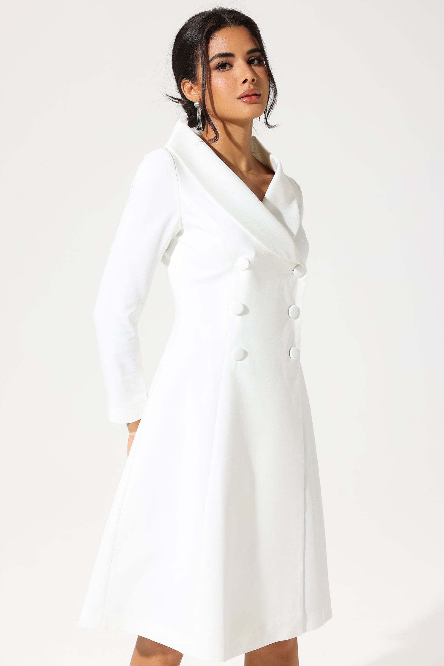 Long Sleeve Off-Shoulder Midi Dress