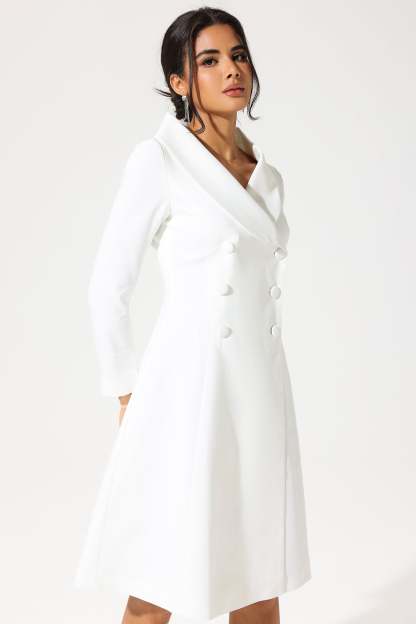 Long Sleeve Off-Shoulder Midi Dress