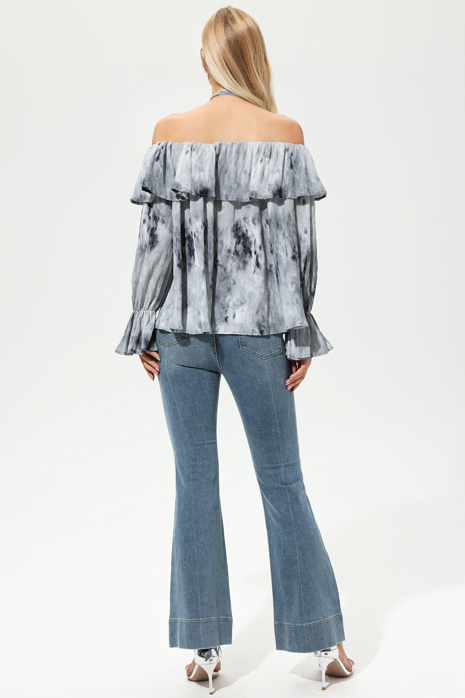 Off-Shoulder Ruffle Hem Top