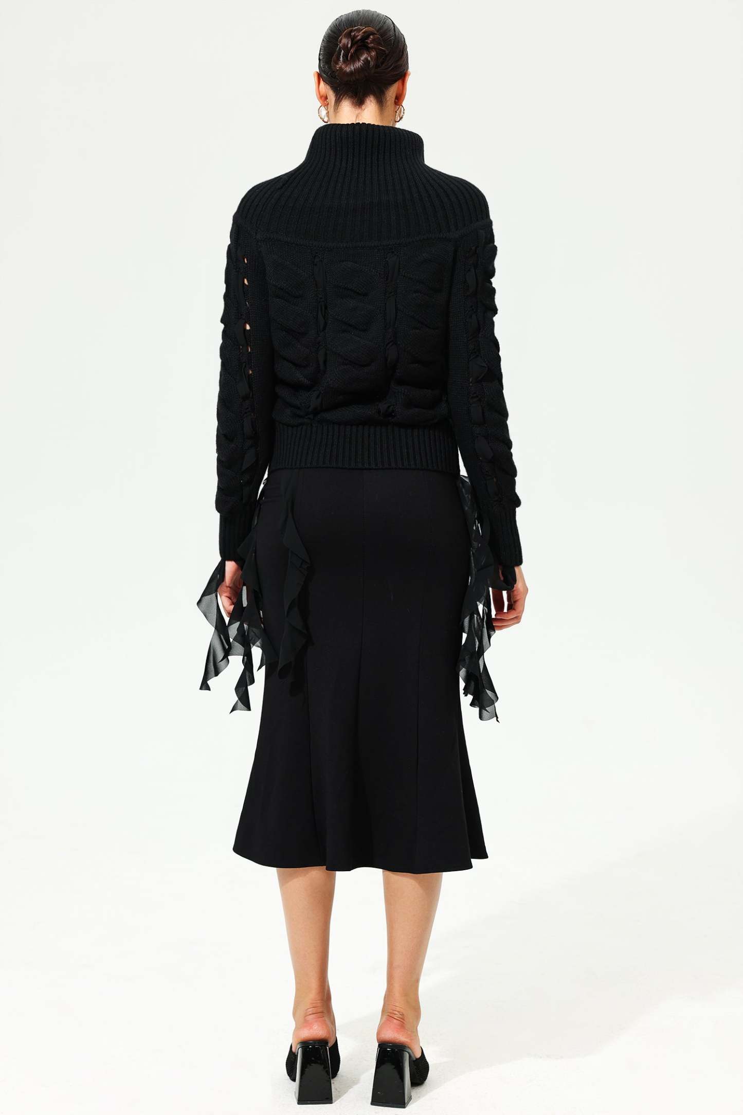 Long Sleeve Knit Sweater Black