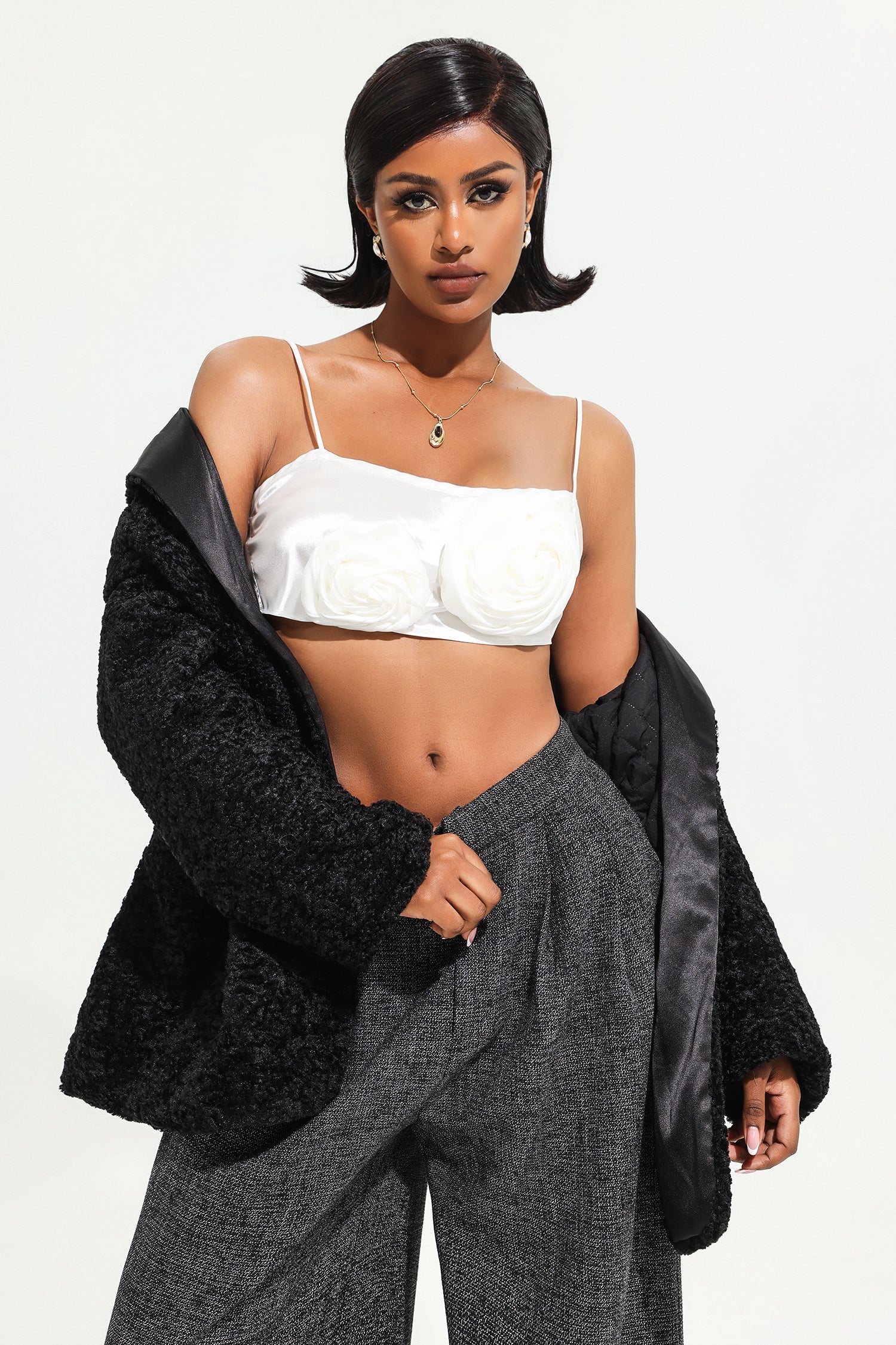 Velvet Long Sleeve Black Maxi Blazer