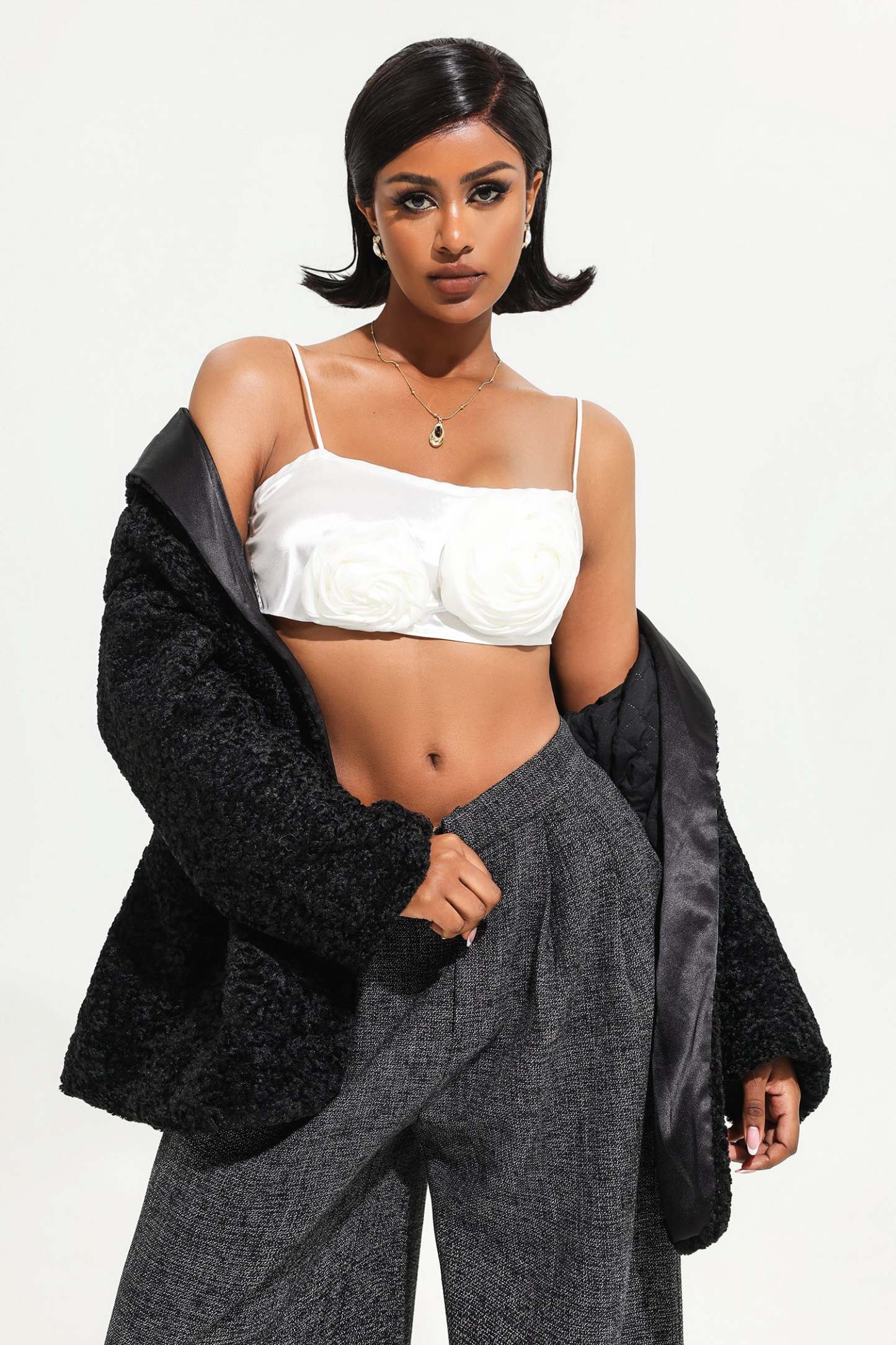 Velvet Long Sleeve Black Maxi Blazer