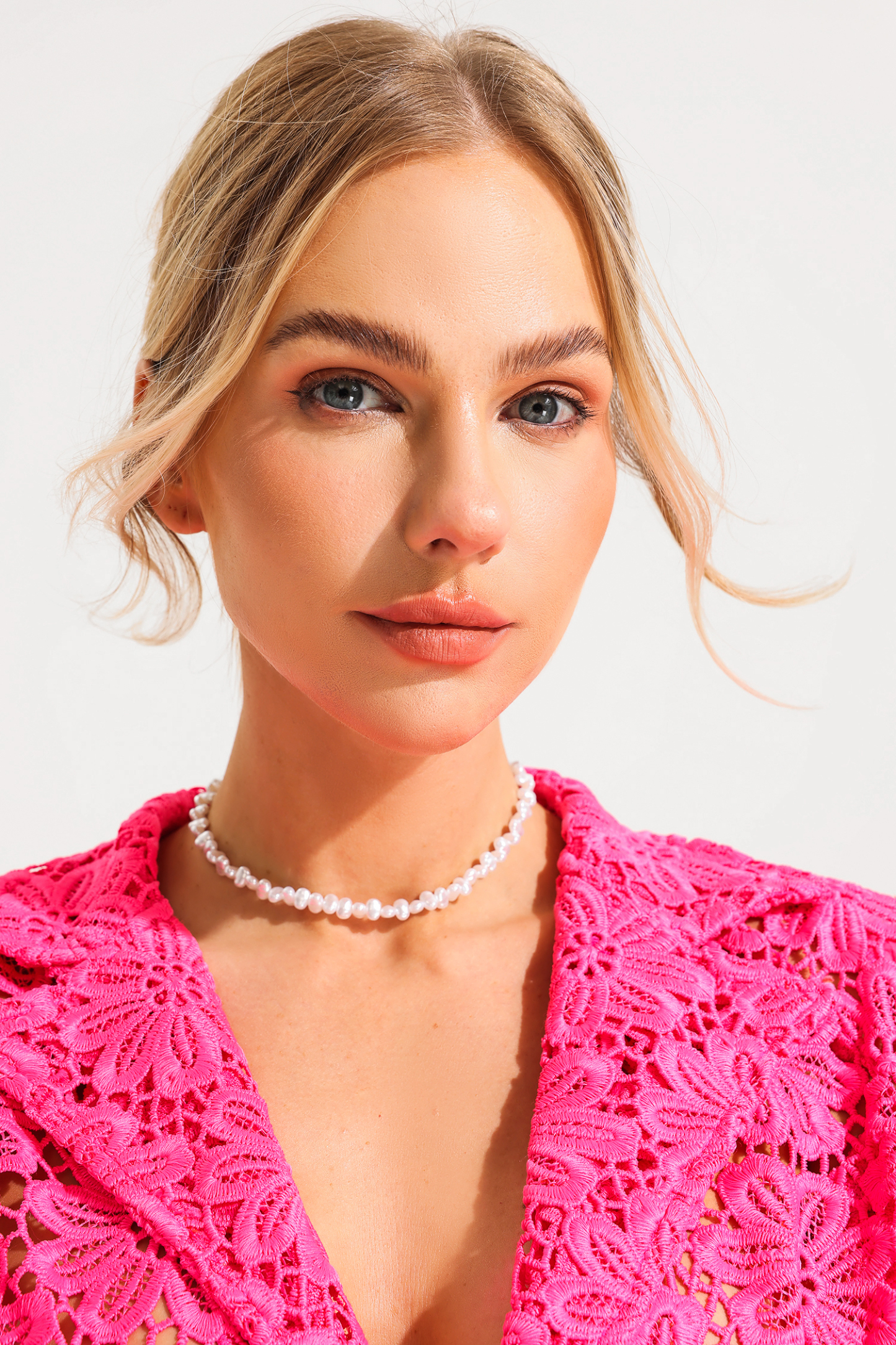 Faux Pearl Geometric Irregular Choker Necklace
