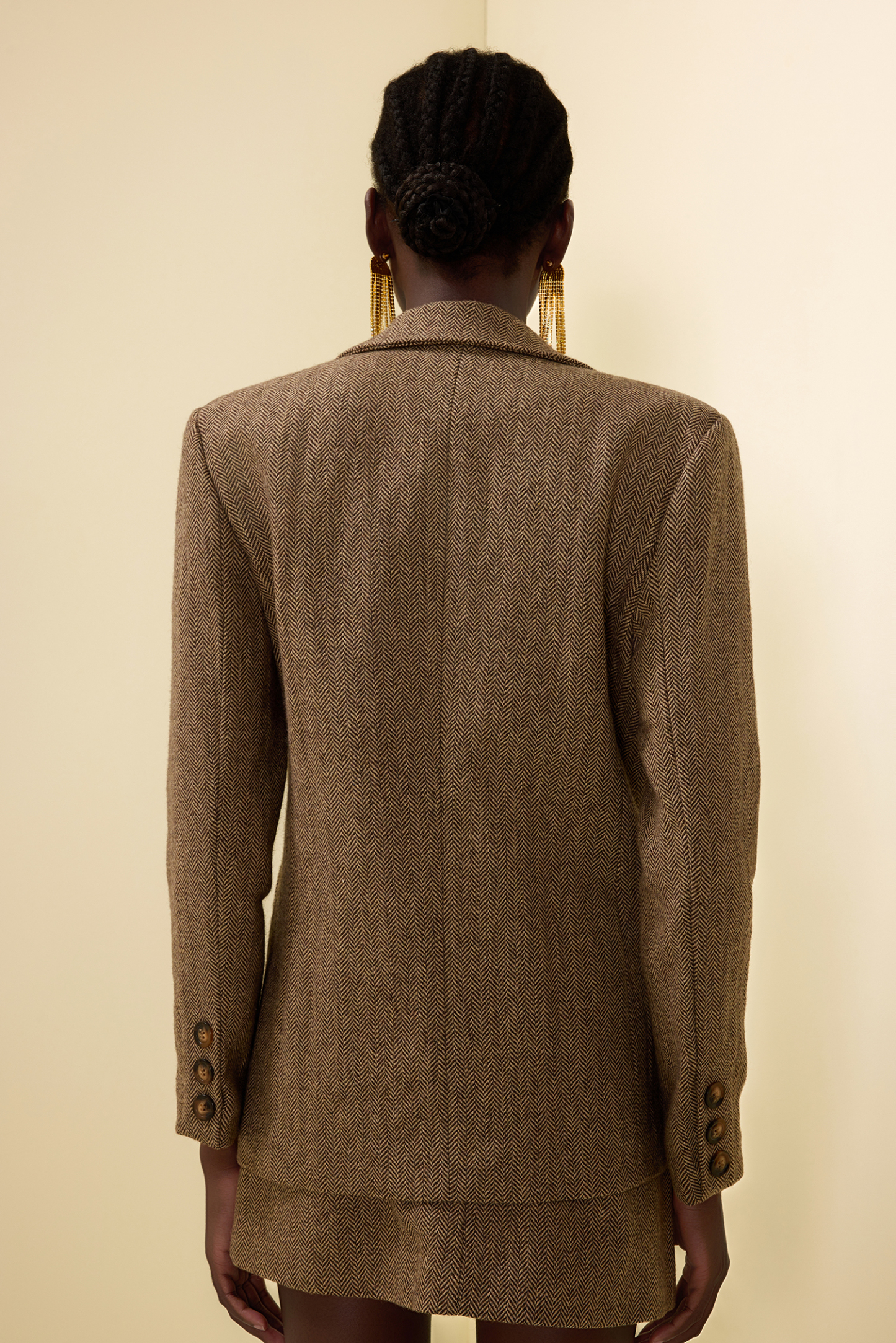 3D Floral Solid Long Sleeve Blazer