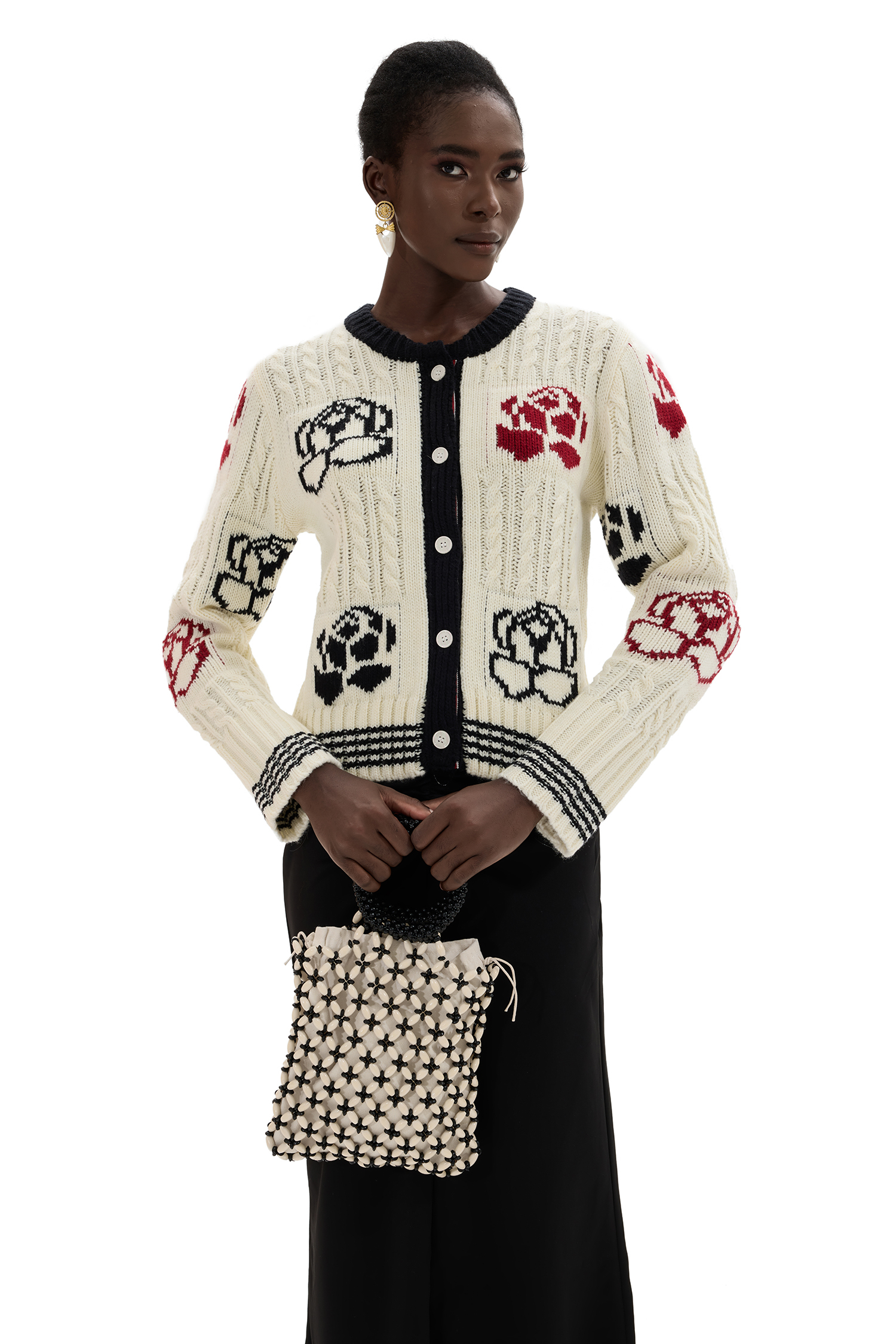 Contrast Color Braided Bag