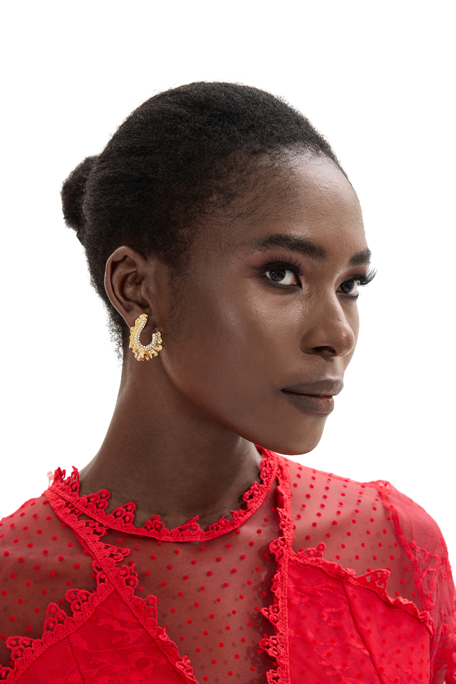 Irregular Shape Diamond  Stud Earrings