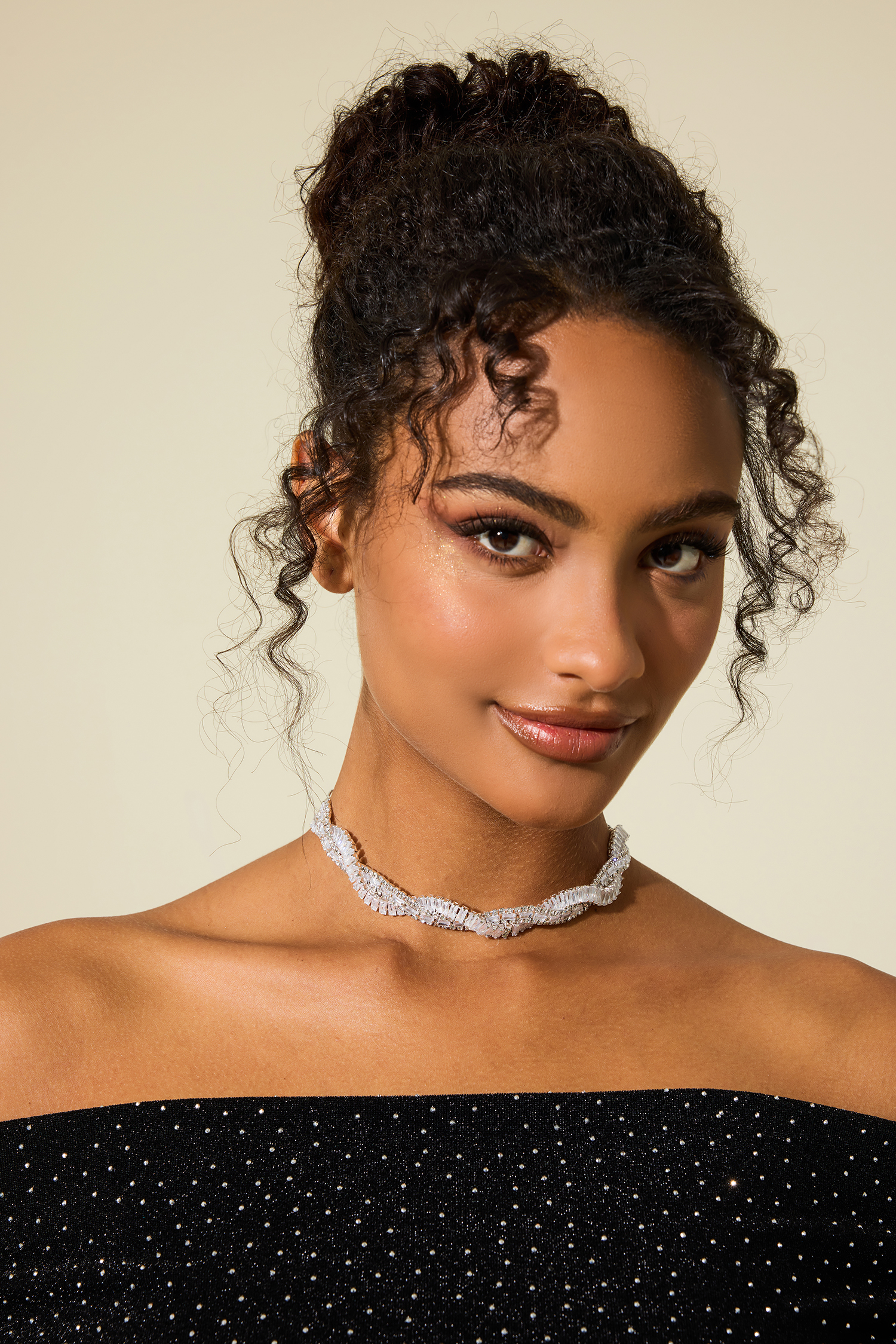 Rhinestone Wrap  Necklace