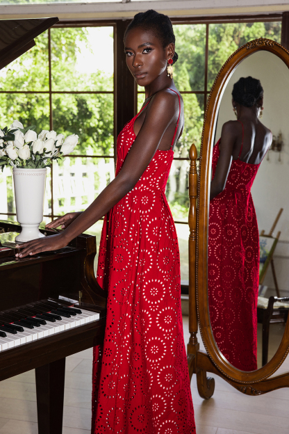 Lace Sweetheart Neckline Slip Maxi Dress