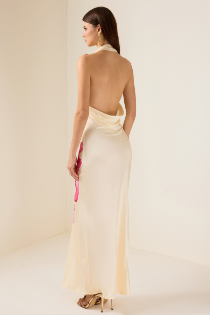 Floral Swing Collar Sleeveless Maxi Dress
