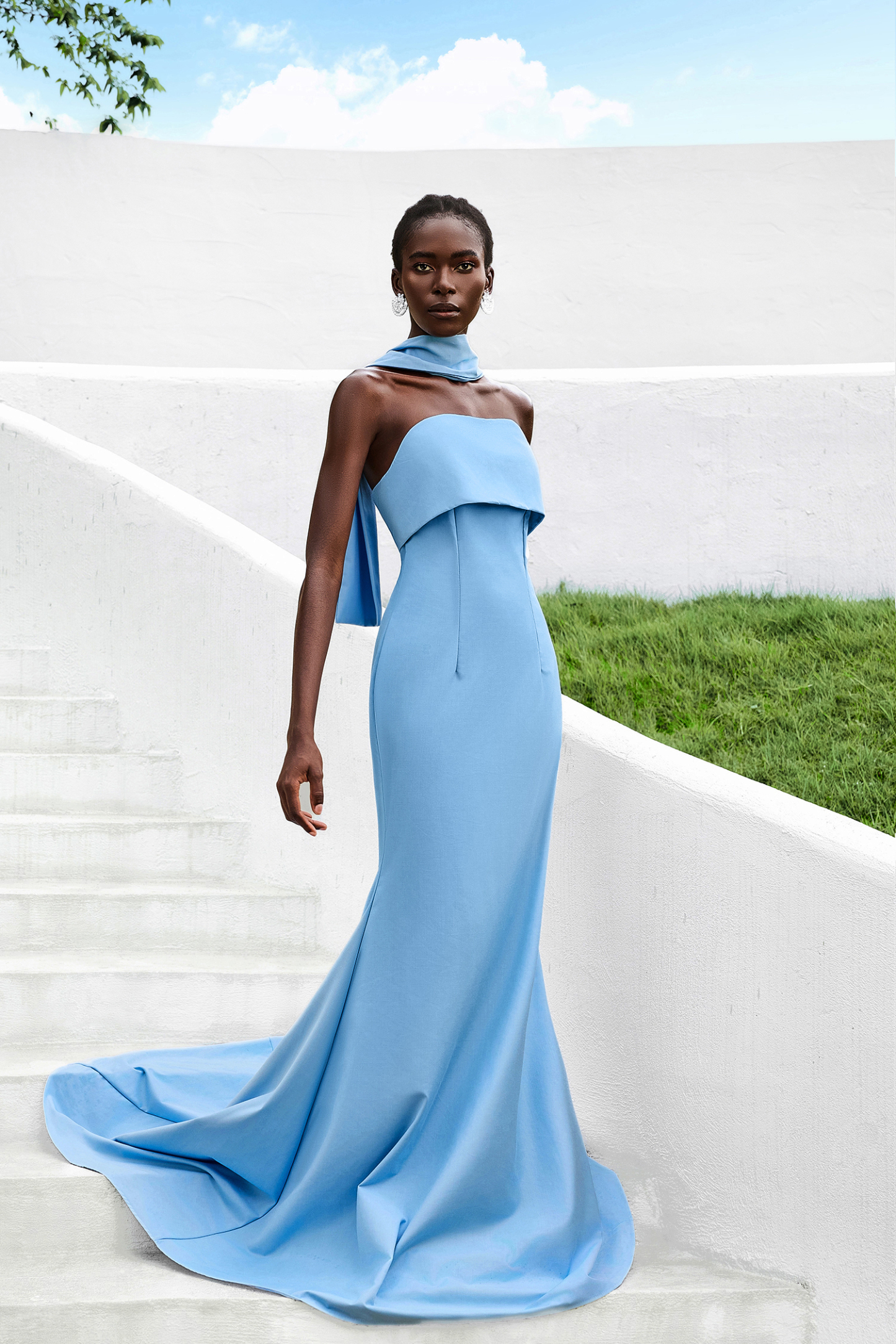 Solid Satin Sleeveless Maxi Dress