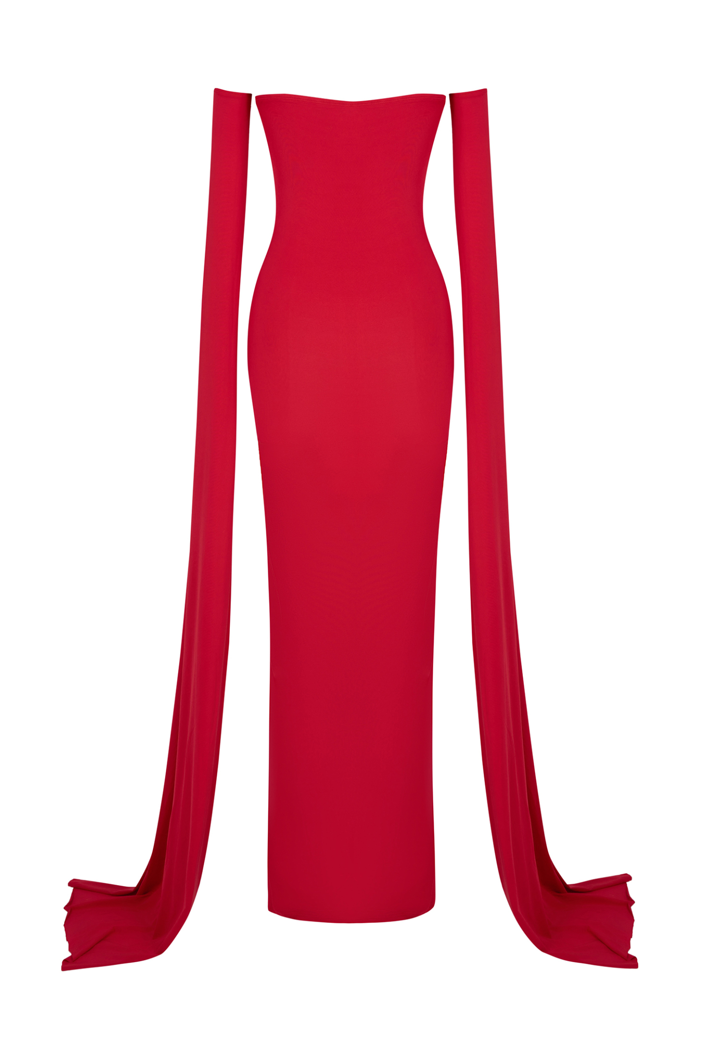 Jersey Off-Shoulder Shawl Sleeve Midi Dress