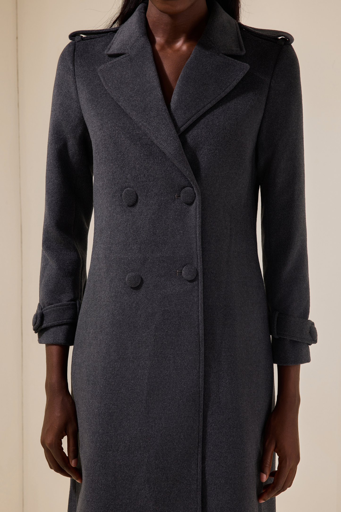 Woolen Bottom Flapped Neck Coat
