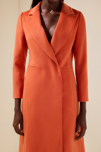 Solid Woolen Bottom Long Sleeve Coat