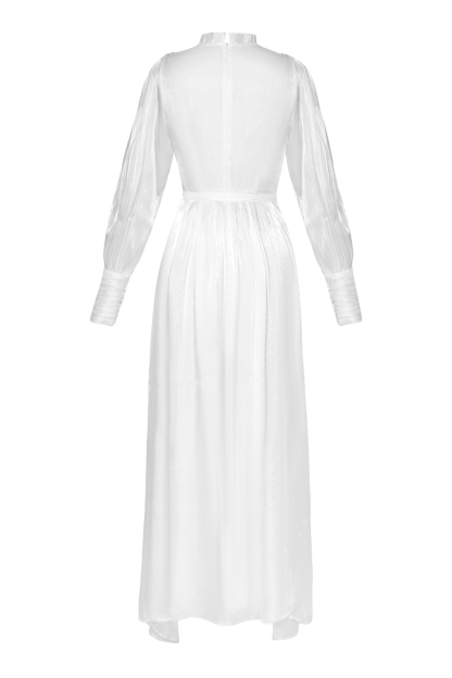 Satin Rivet Midi Dress With Belt