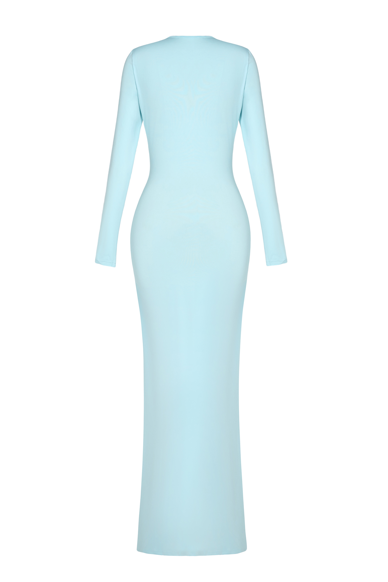 Jersey Knotted Metal Button Maxi Dress