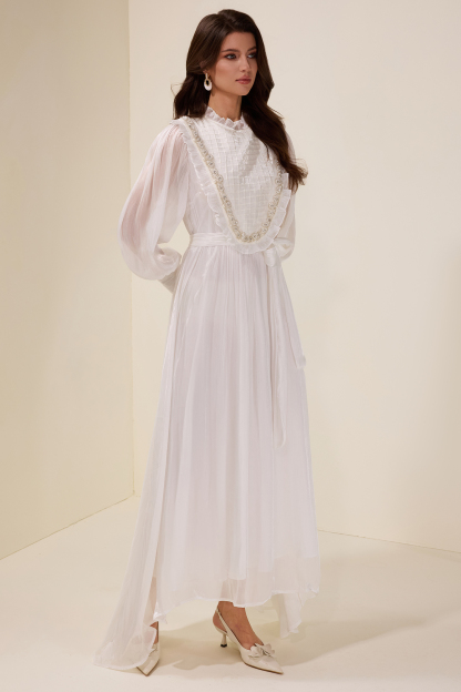 Satin Rivet Midi Dress With Belt