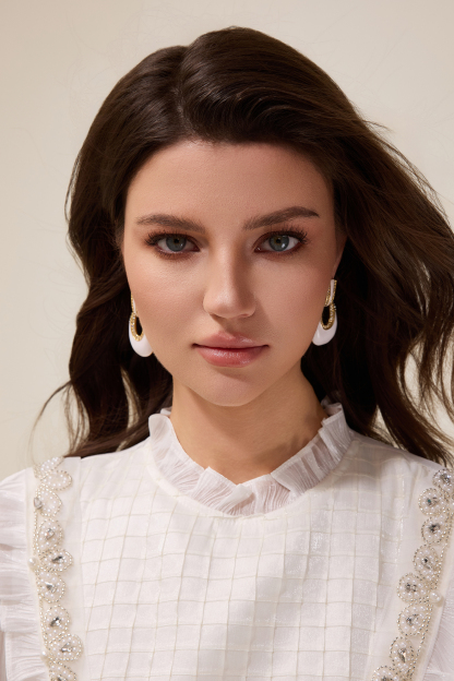 Vintage Faux Diamond Irregular Shape Drop Earrings