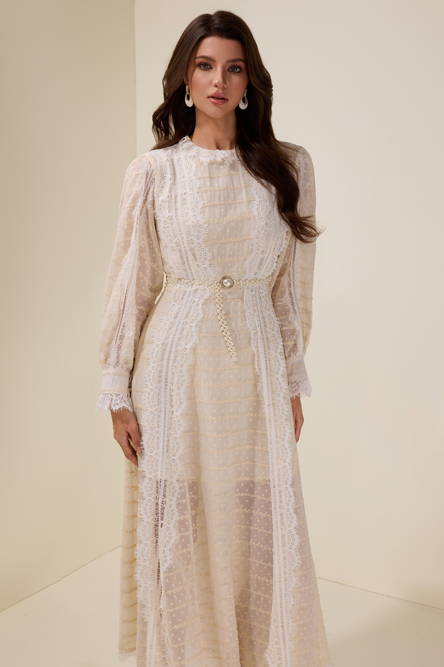 【新品未使用】AND MARY Wendy lace up long dress ANDMARY】Wendy lace up long dress