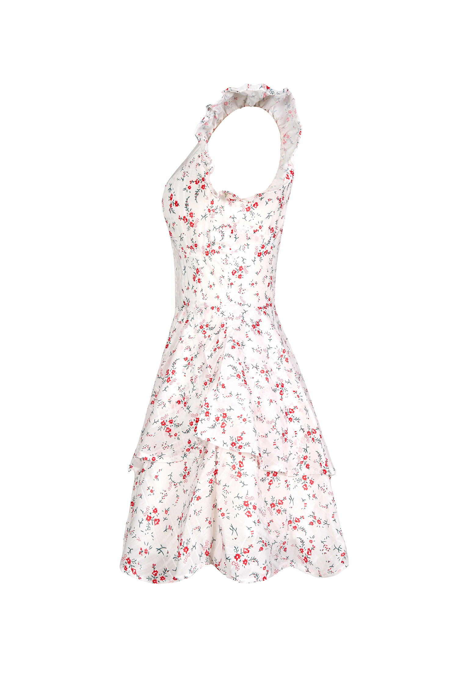 Floral Lace V-Neck Cut-Out Backless Mini Dress