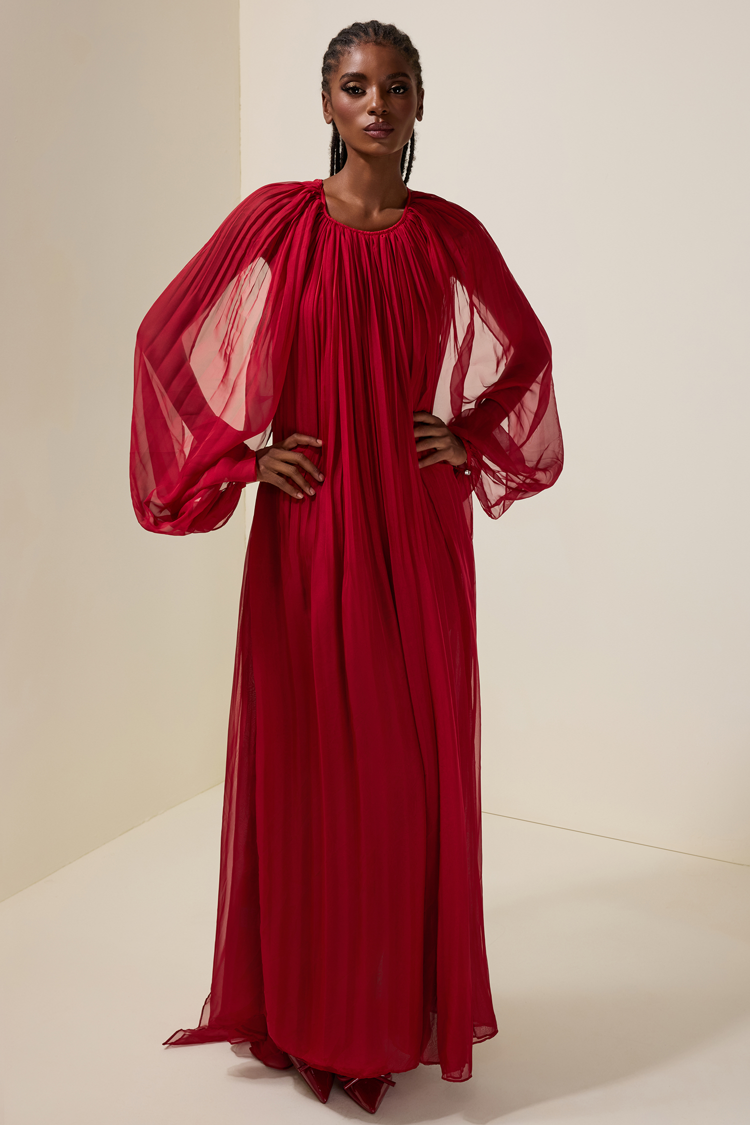 Mesh Halter Neck Backless Maxi Dress