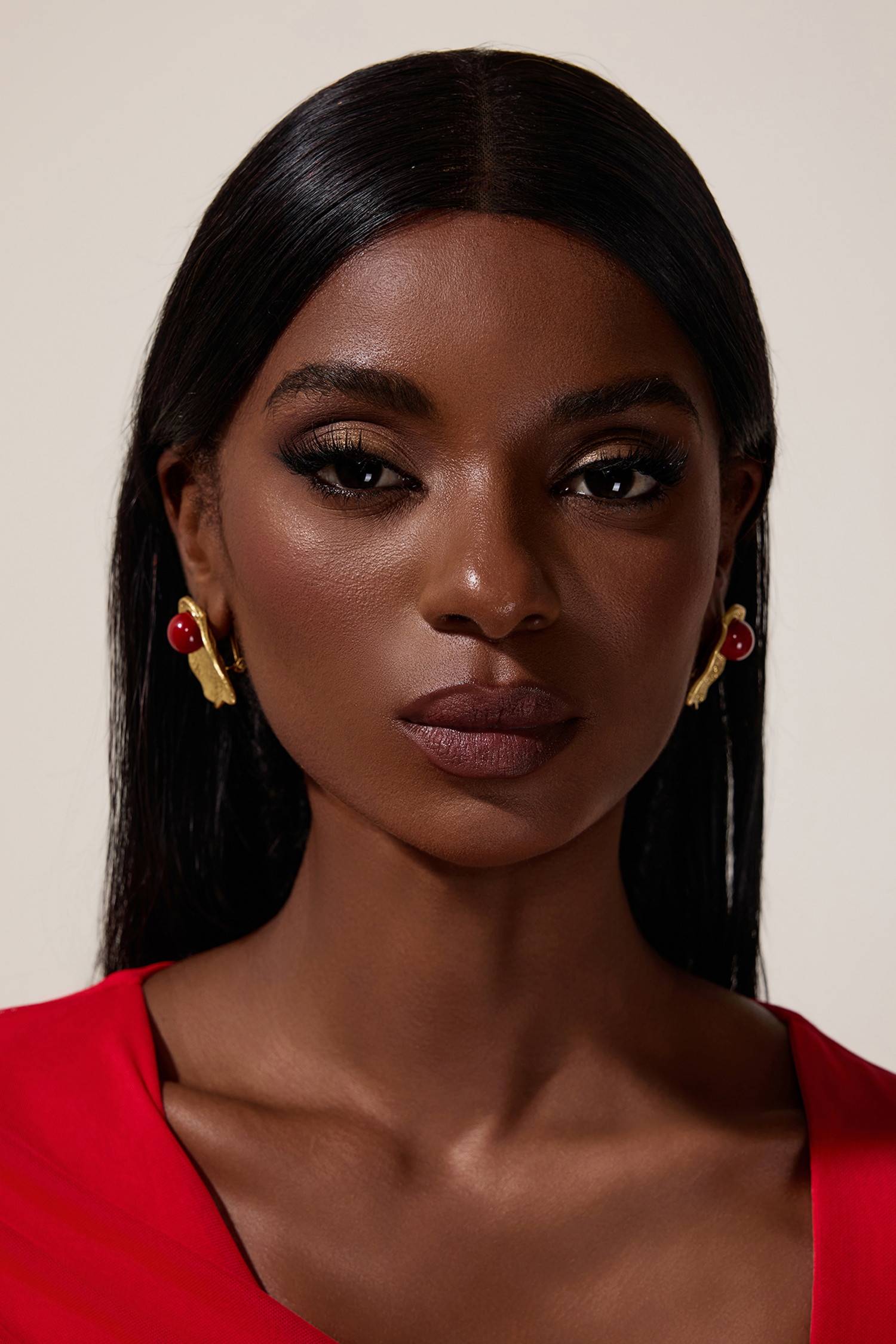 Vintage Metal Irregular Shape Stud Earrings