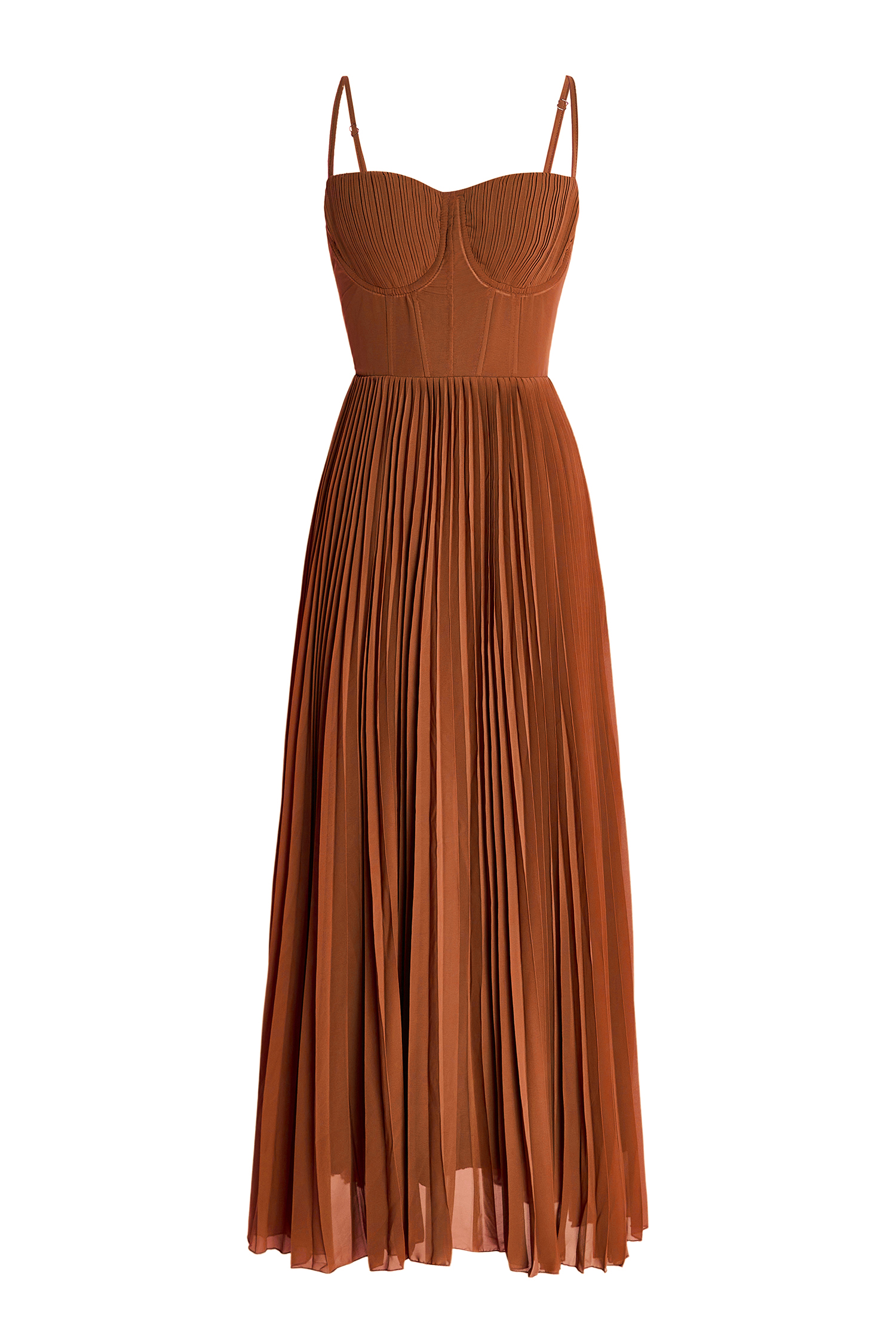Solid Pleated Slip Midi Dress – JardinVue