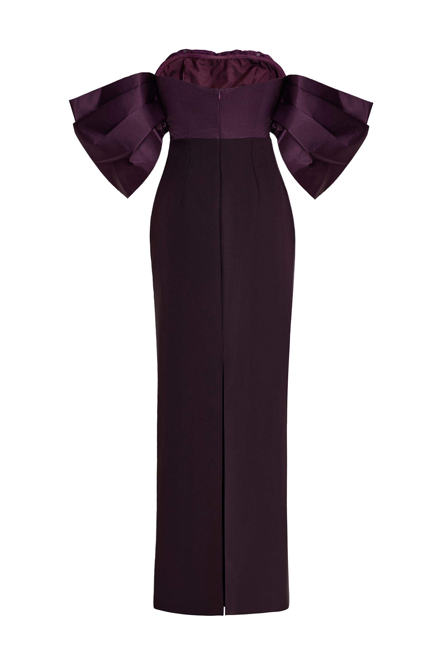 Satin Splicing Off-Shoulder Midi Dress