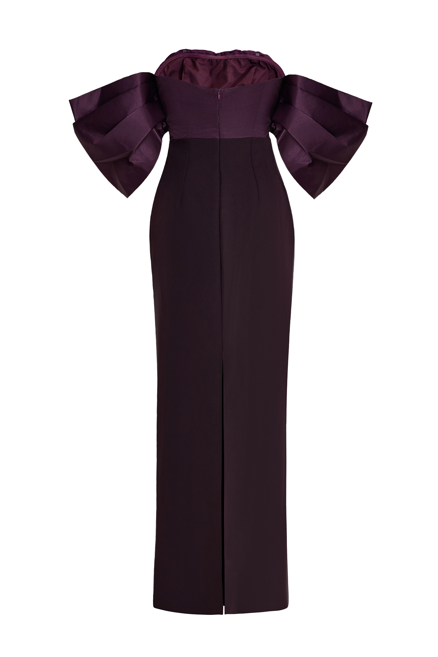 Satin Splicing Off-Shoulder Midi Dress