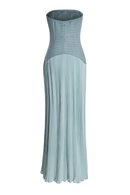 Solid Splicing Off-Shoulder Maxi Dress