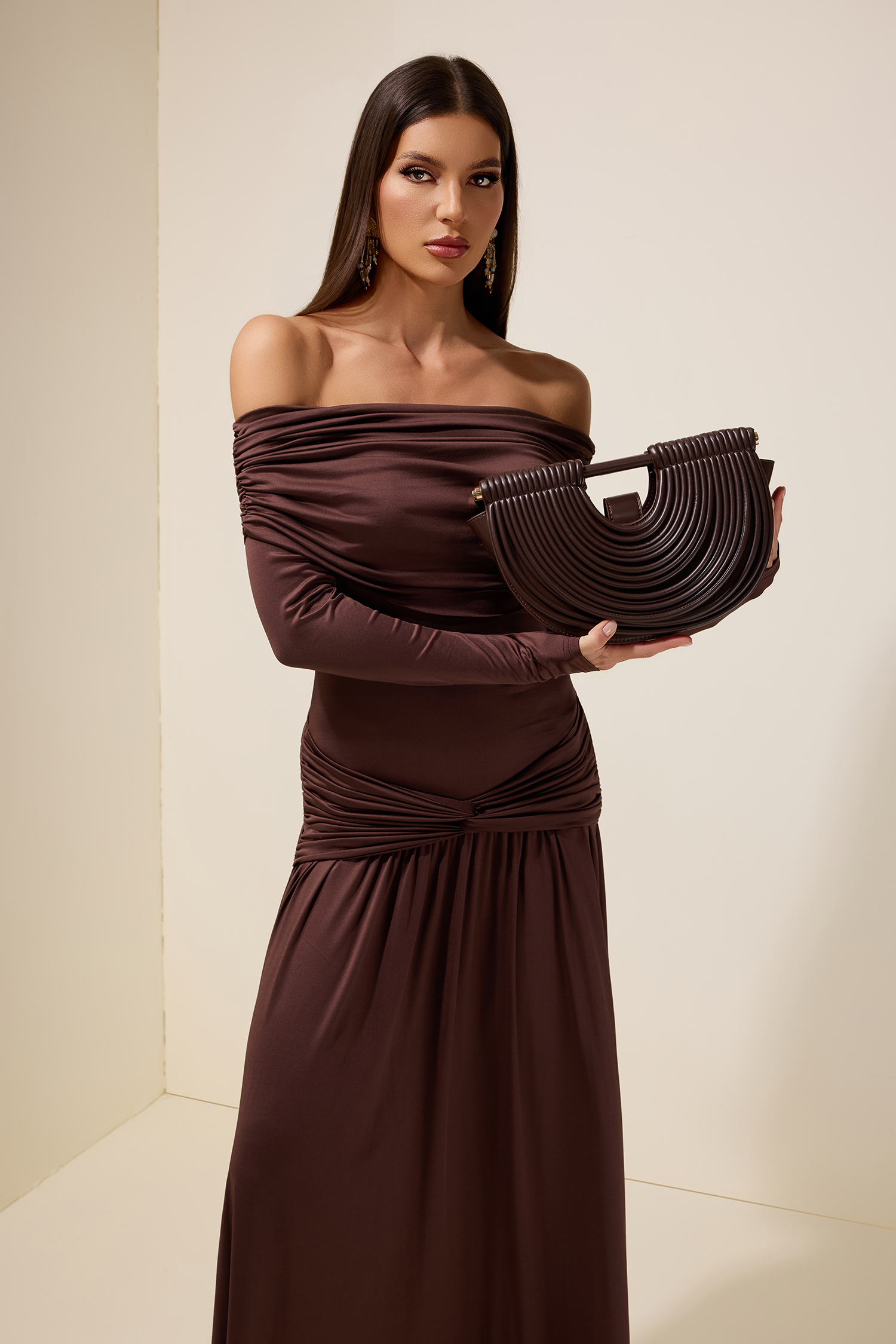 PU Semi-Circular Woven Bag