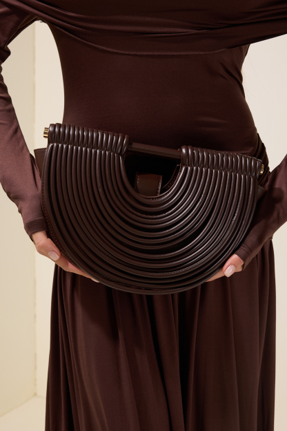 PU Semi-Circular Woven Bag