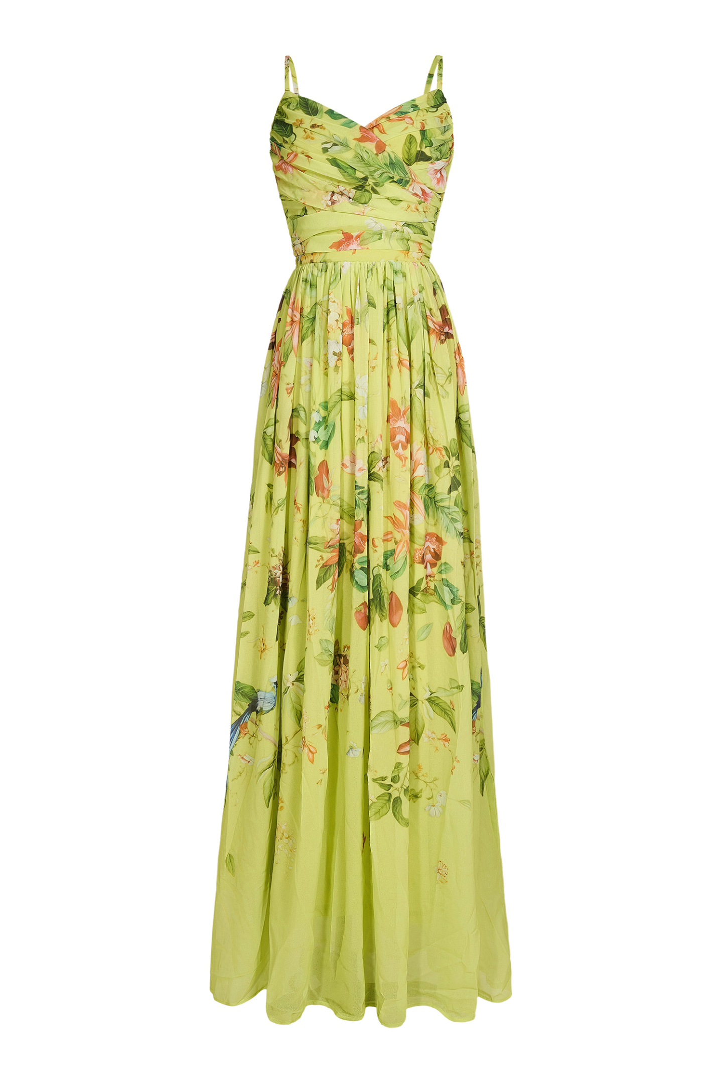 Chiffon Floral Sleeveless Maxi Dress
