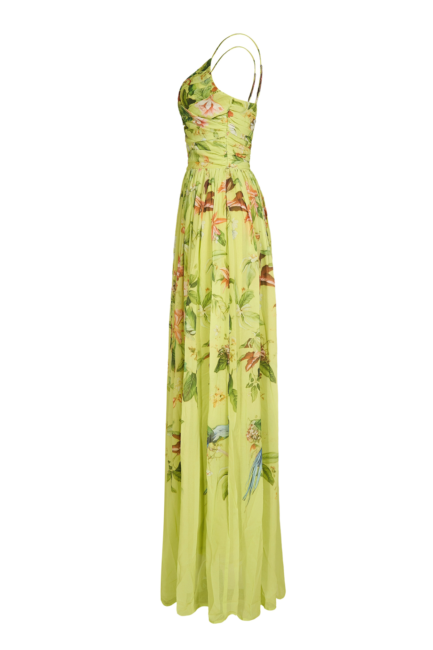 Chiffon Floral Sleeveless Maxi Dress