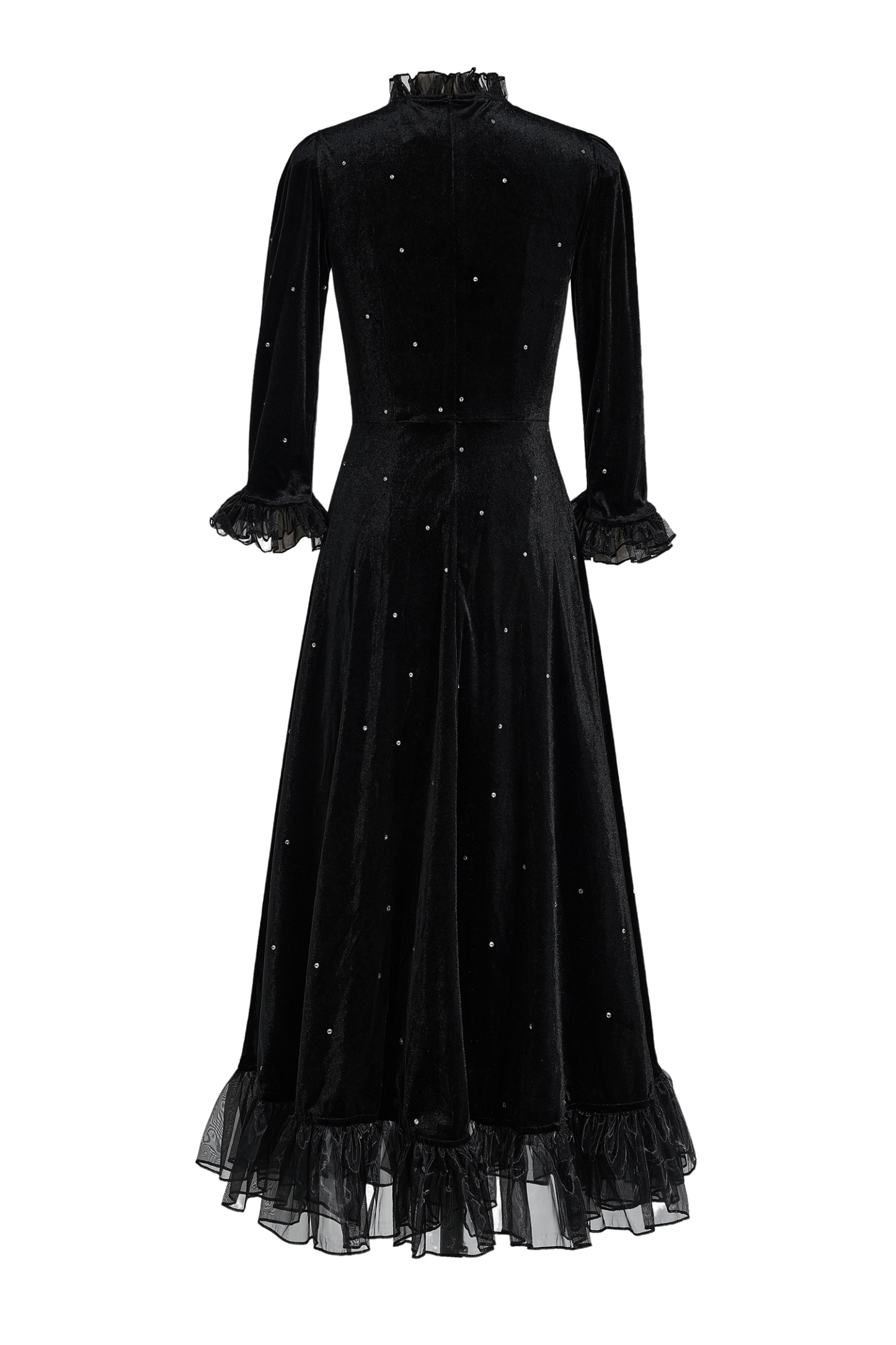 Velvet Mid Sleeve Maxi Dress