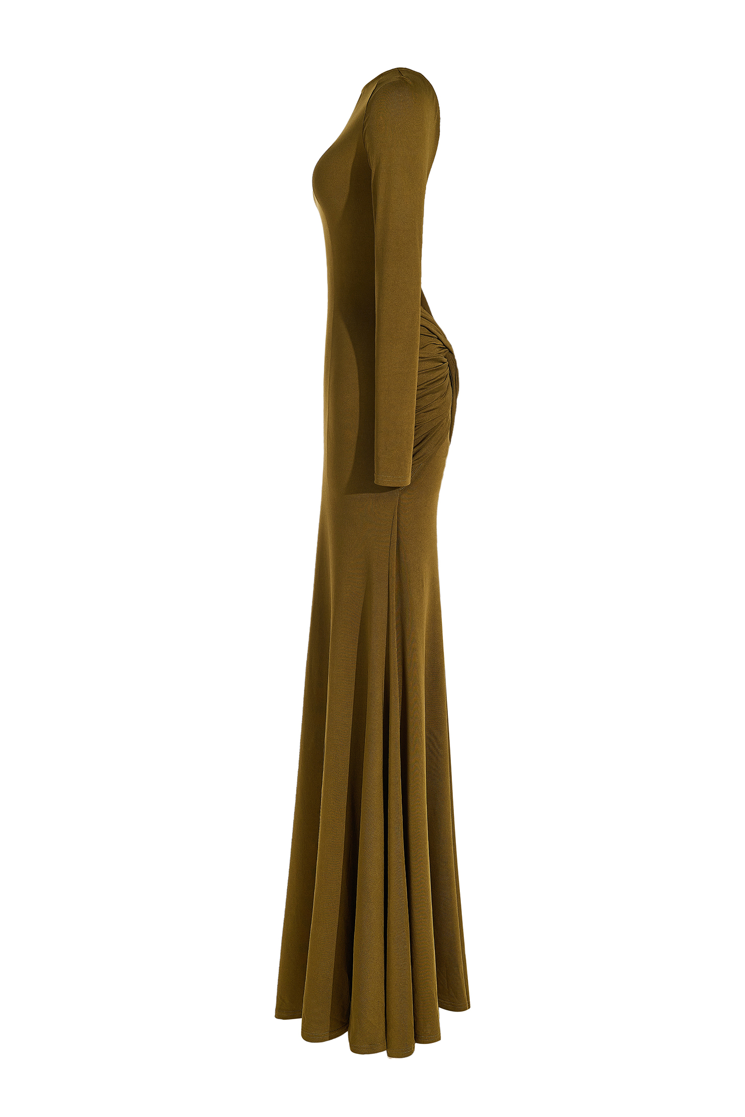 Jersey Backless Knotted Maxi Dress