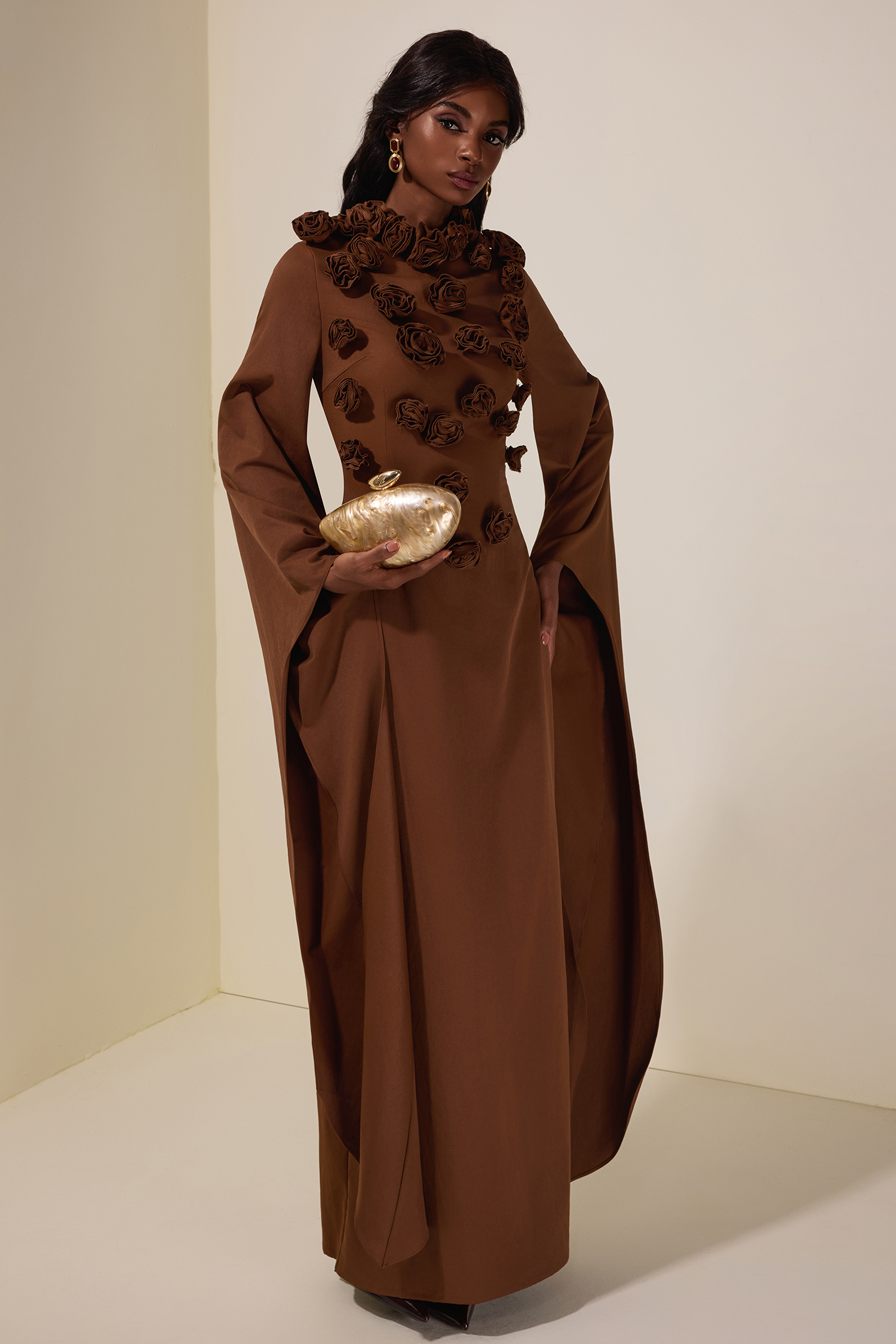 Acrylic Metal Button Clutch Bag