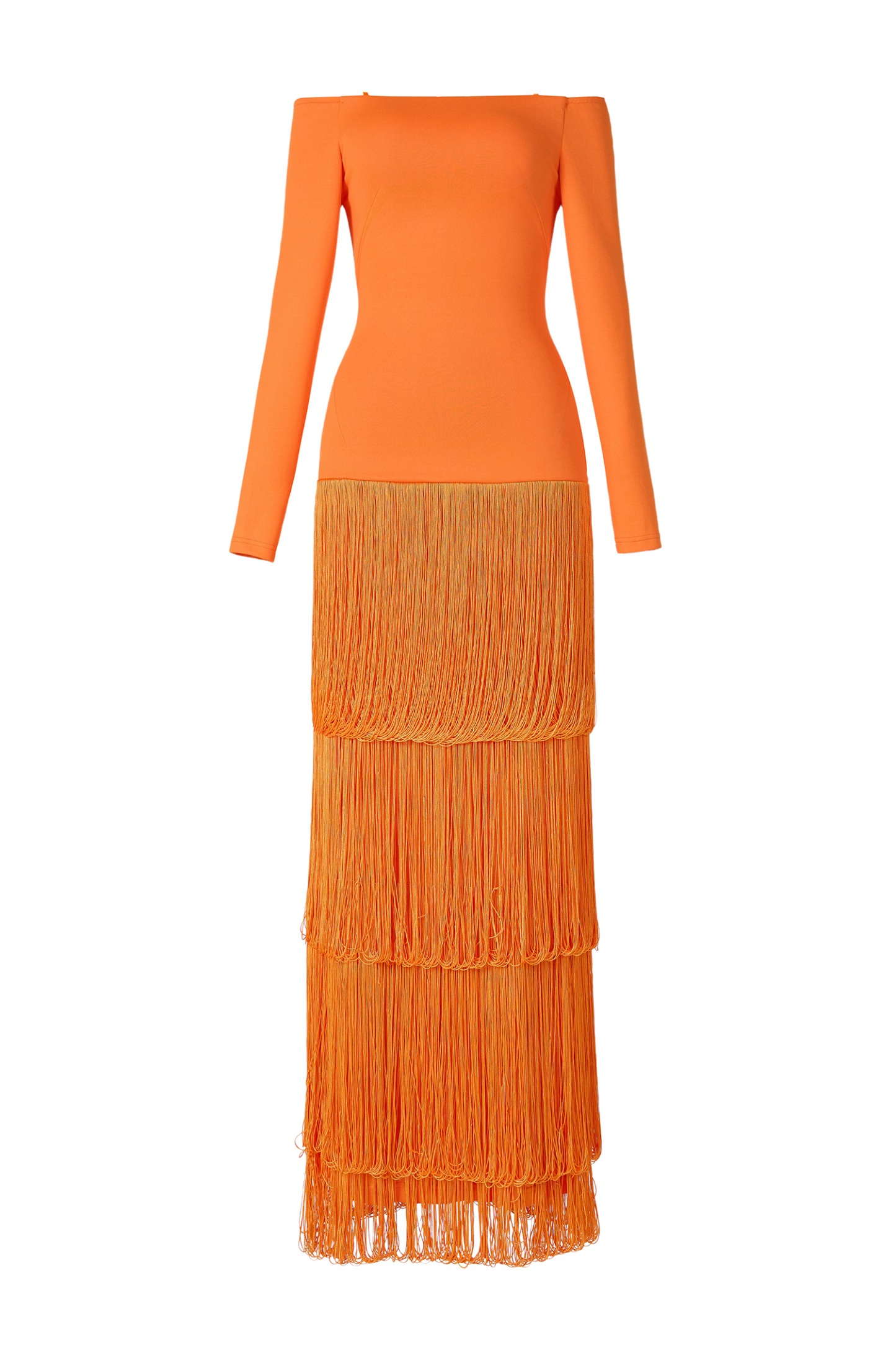 Tassel Off-Shoulder Maxi Dress